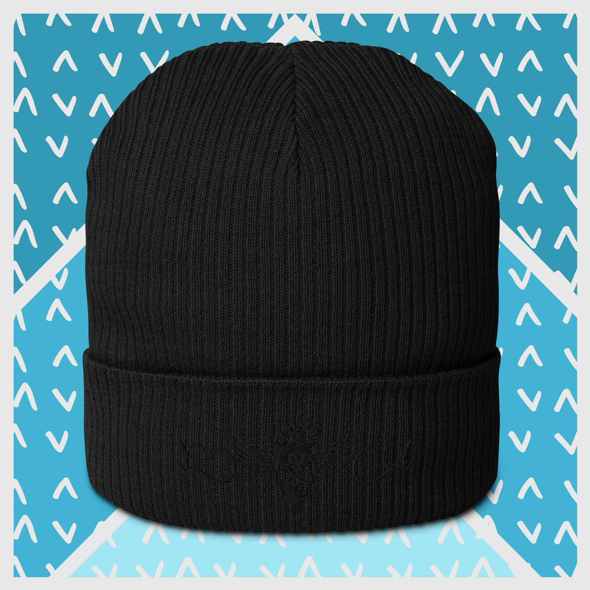 52 - Skull & Crow Organic ribbed beanie
