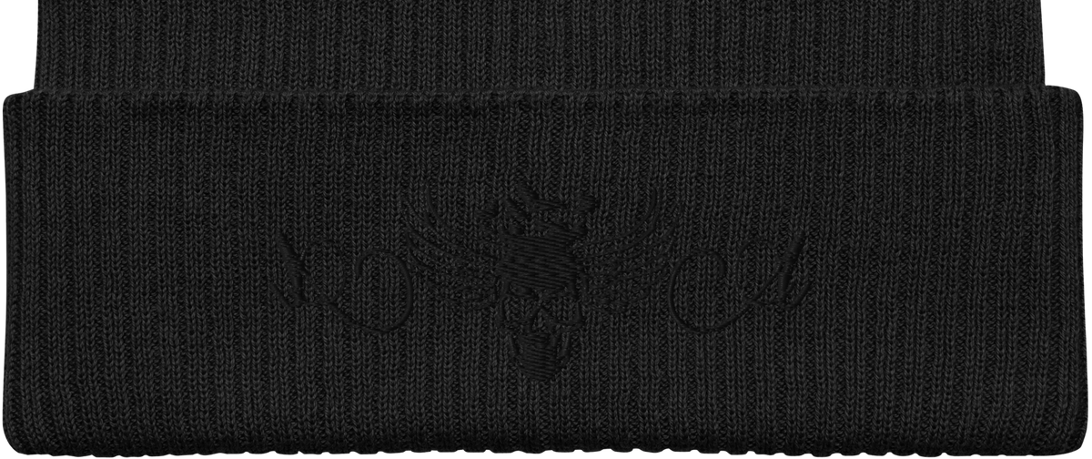 52 - Skull & Crow Organic ribbed beanie